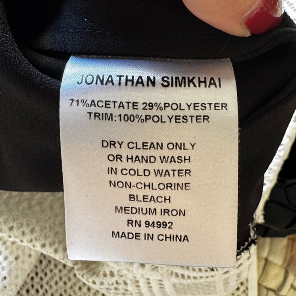 JONATHAN SIMKHAI Black & White Crepe Dress - Picture 7 of 7